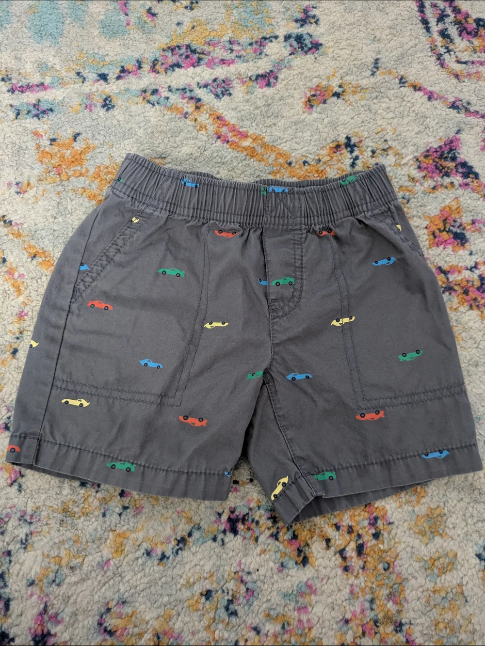 Carter's Gray Shorts with Colorful Cars